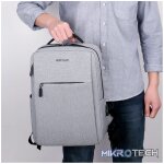 Backpack Travel Bag 15" USB Port and Multi-Pocket Design Grey - LB200 - Image 5